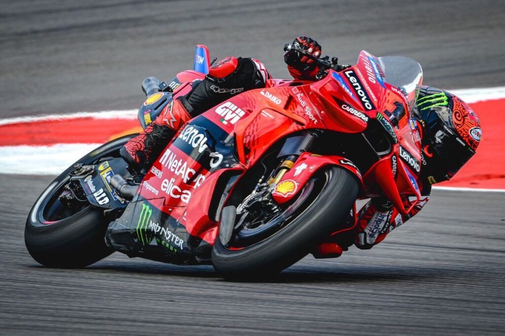 Bagnaia in 'race of defence' as Ducati chatter strikes again in MotoGP