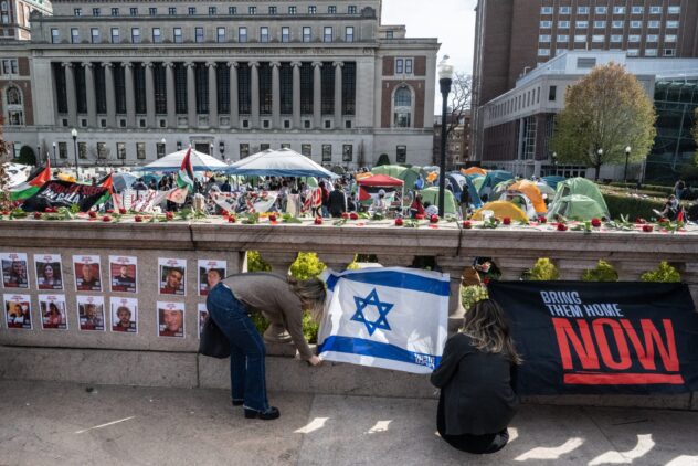 Barbaric anti-Israel protesters are causing mayhem at the gates of Columbia University