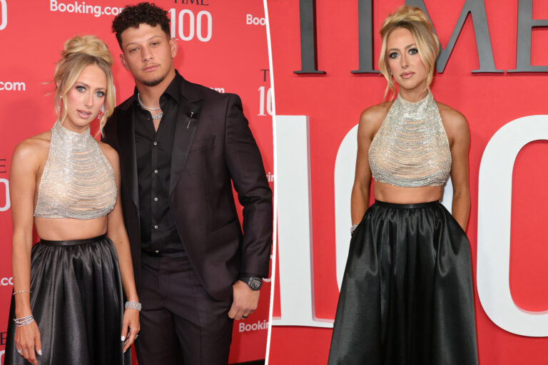 Brittany Mahomes flaunts her toned figure during date night with husband Patrick at Time100 Gala