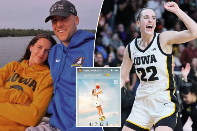 Caitlin Clark’s boyfriend, Connor McCaffery, ‘out of words’ after Iowa star’s dominant March Madness win