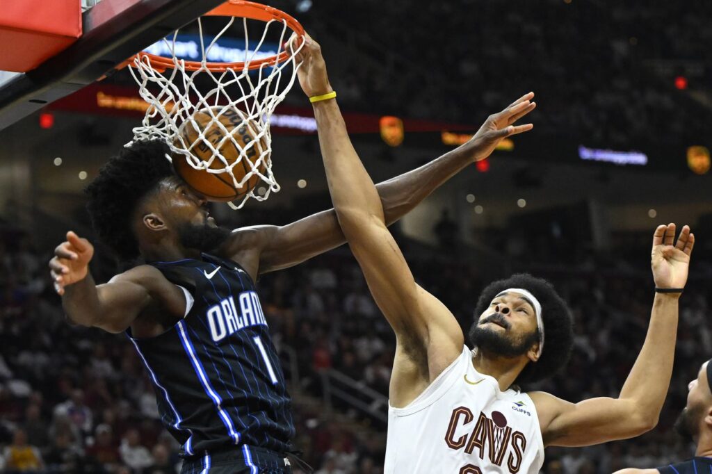 Donovan Mitchell and Cavaliers claim Game 1 dogfight over Magic, 97-83