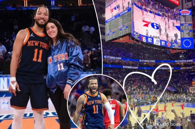How Jalen Brunson’s wife celebrated his historic game in Knicks’ playoff win
