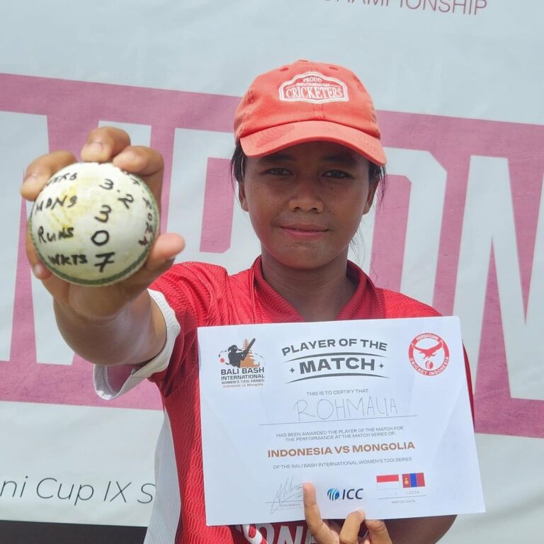 Indonesia's Rohmalia smashes women's T20I record with 7 for 0 on international debut