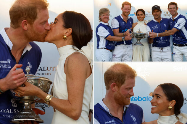 Meghan Markle and Prince Harry kiss at charity polo match after Netflix announcement