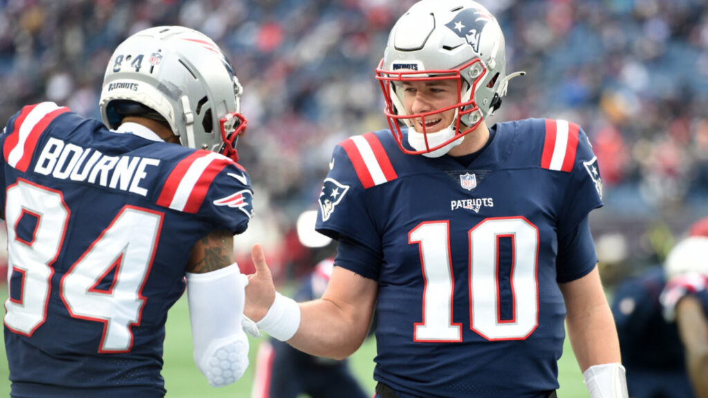 Patriots receiver Kendrick Bourne had the perfect message for QB Mac Jones after trade to Jacksonville Jaguars