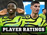 PLAYER RATINGS: Kai Havertz scores again and Bukayo Saka's penalty was executed perfectly… but one Arsenal star struggled with the pace at Brighton at times