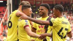 Premier League: Brentford hit five at Luton & Burnley thrash Sheff Utd - reaction