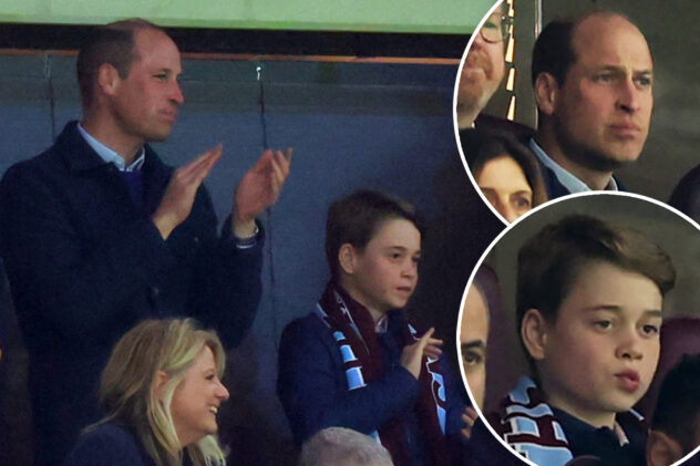 Princes William, George cheer at Aston Villa soccer match after Kate Middleton’s cancer diagnosis