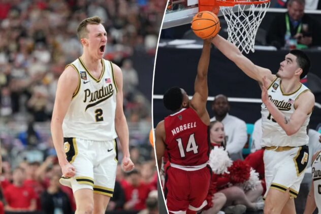 Purdue, Zach Edey rip NC State to roll into March Madness championship game