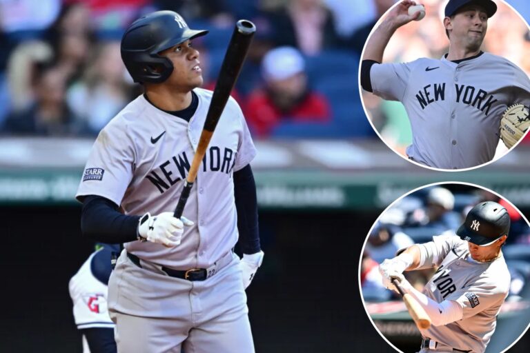 Red-hot Yankees record dominating sweep of Guardians