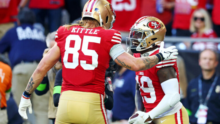 San Francisco 49ers' Deebo Samuel wins bet with George Kittle as South Carolina claims national title