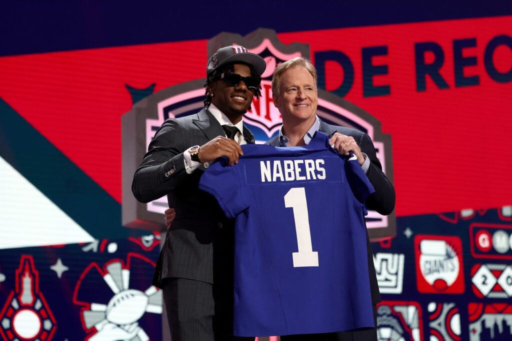 See where Malik Nabers’ receiving yards total sits getting drafted by Giants