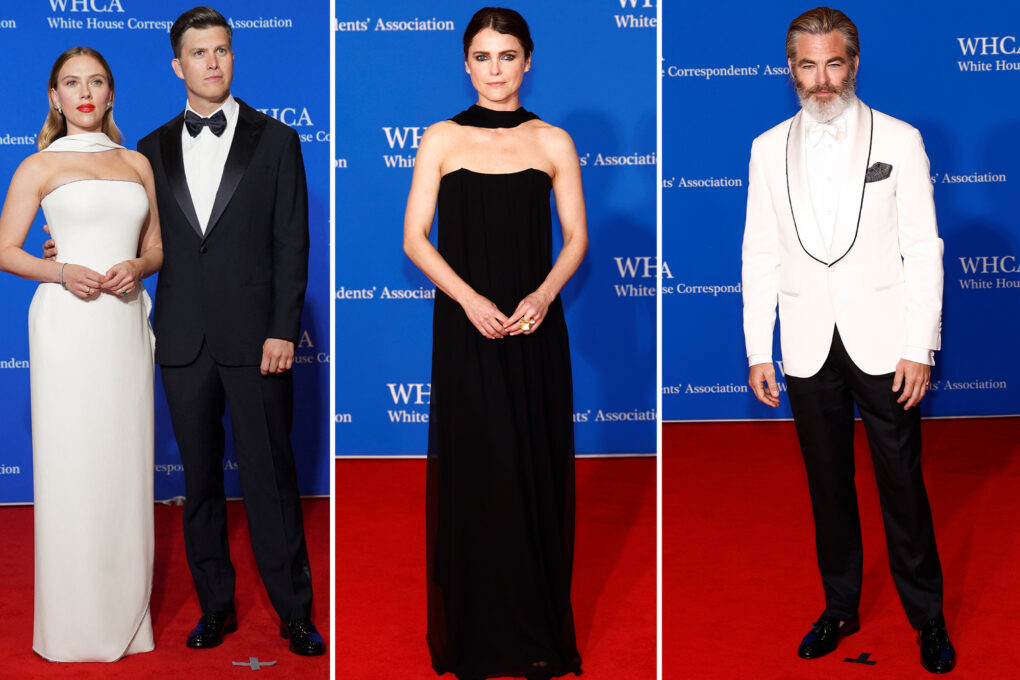 The 2024 White House Correspondents’ Dinner: Scarlett Johansson, Colin Jost, Keri Russell, Chris Pine plus more