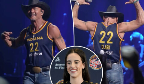 Tim McGraw honors Caitlin Clark by wearing Indiana Fever jersey at concert