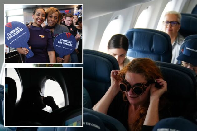 Total solar eclipse tough to see from special Delta flight — but passengers still enjoyed ‘fun community experience’