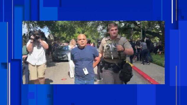 TV photographer taken into custody during pro-Palestine protest at UT Austin