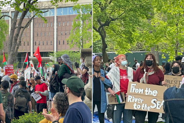 UPenn swarmed by anti-Israel protesters who set up encampment on campus