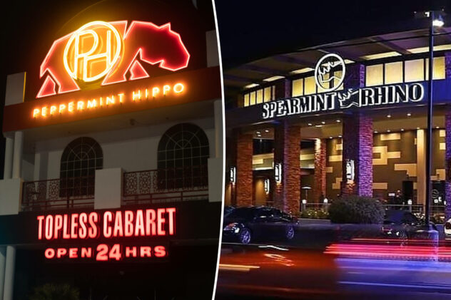 Vegas strippers’ gloves come off in court war between clubs Spearmint Rhino and Peppermint Hippo
