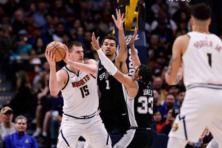Victor Wembanyama and Tre Jones fill up the box score in close loss to the Nuggets