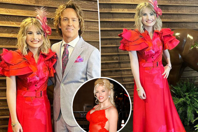 Anna Nicole Smith’s look-alike daughter, Dannielynn, attends Kentucky Derby with dad Larry