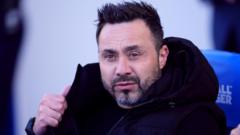 Boss De Zerbi to leave Brighton after Man Utd game