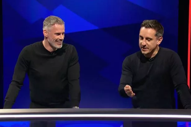 Gary Neville leaves Jamie Carragher in stitches with Liverpool 'offside' comment