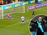 Jamie Vardy hailed for 'the most unnecessary smash into the net in football history' after wild finish... as the Leicester legend's brace launches Championship title celebrations
