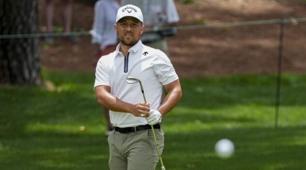 Jason Day's outfit nearly outshines Xander Schauffele's play as weather delays 2024 Wells Fargo Championship on Friday
