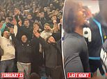 Jubilant Leicester players troll Leeds by singing Kaiser Chiefs song 'I Predict a Riot' in wild dressing room celebrations after winning the Championship title