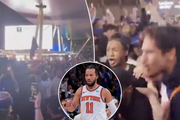 Knicks fans go nuts again outside MSG after Game 1 win over Pacers