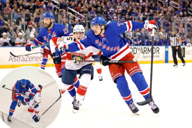 Matt Rempe gives Rangers extra jolt with physical presence in Game 2 win
