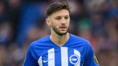 Midfielder Lallana to leave Brighton this summer