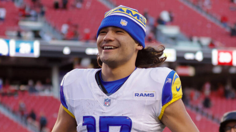 Rams WR Puka Nacua 'not really' feeling pressure following record-setting year