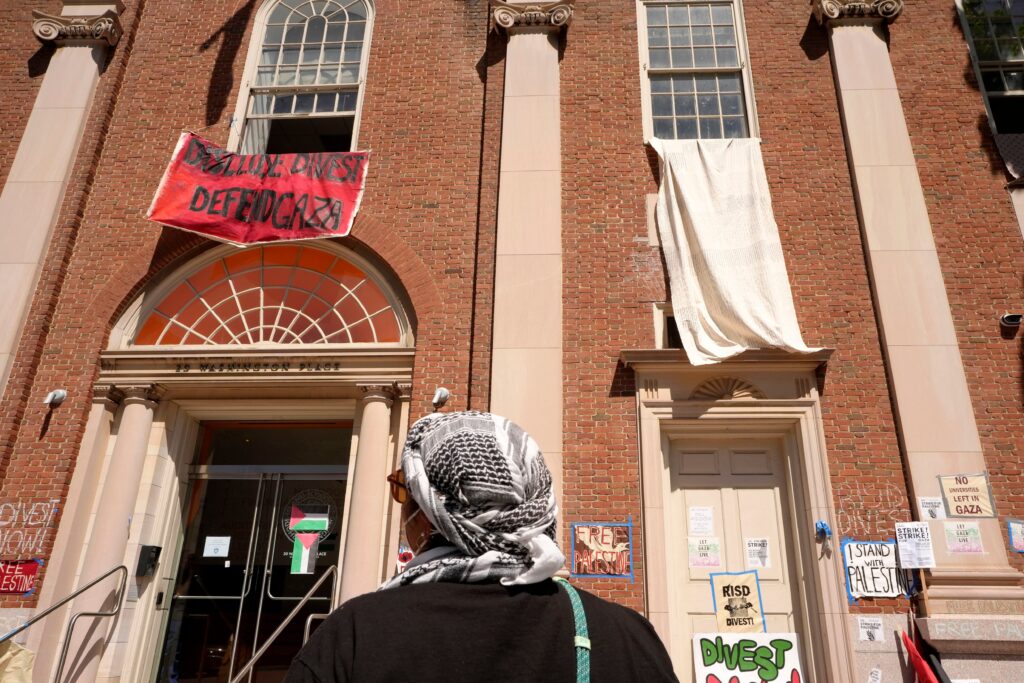 Some colleges that had been permissive of pro-Palestinian protests begin taking a tougher stance