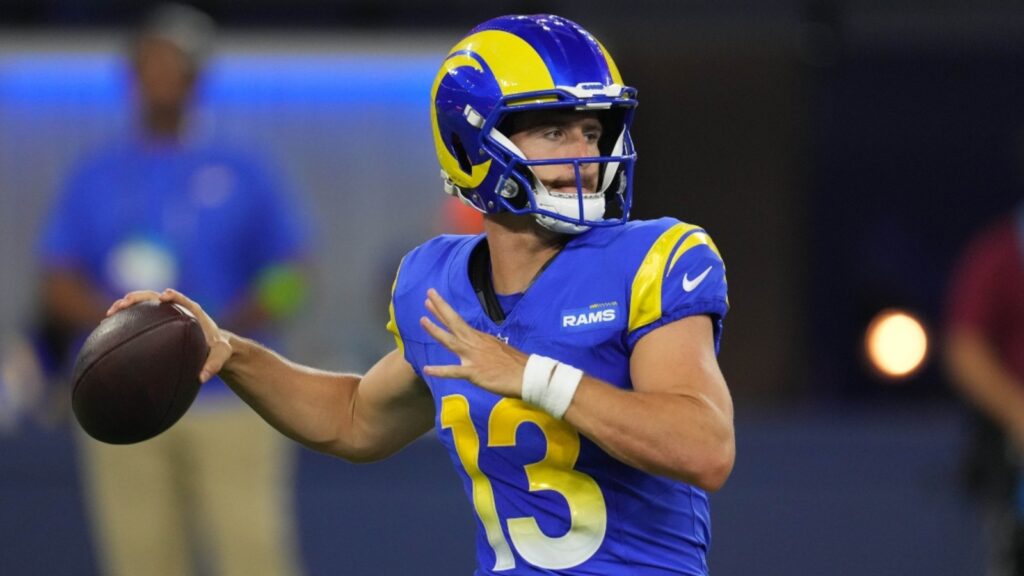 Stetson Bennett returns to practice for LA Rams, addresses one-year absence