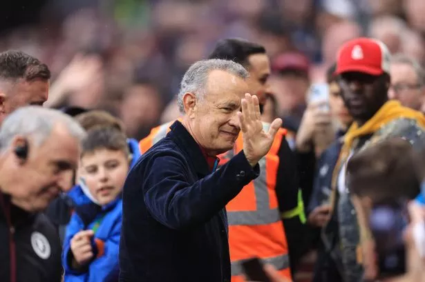 Tom Hanks sends Liverpool message as Hollywood star spotted at Aston Villa