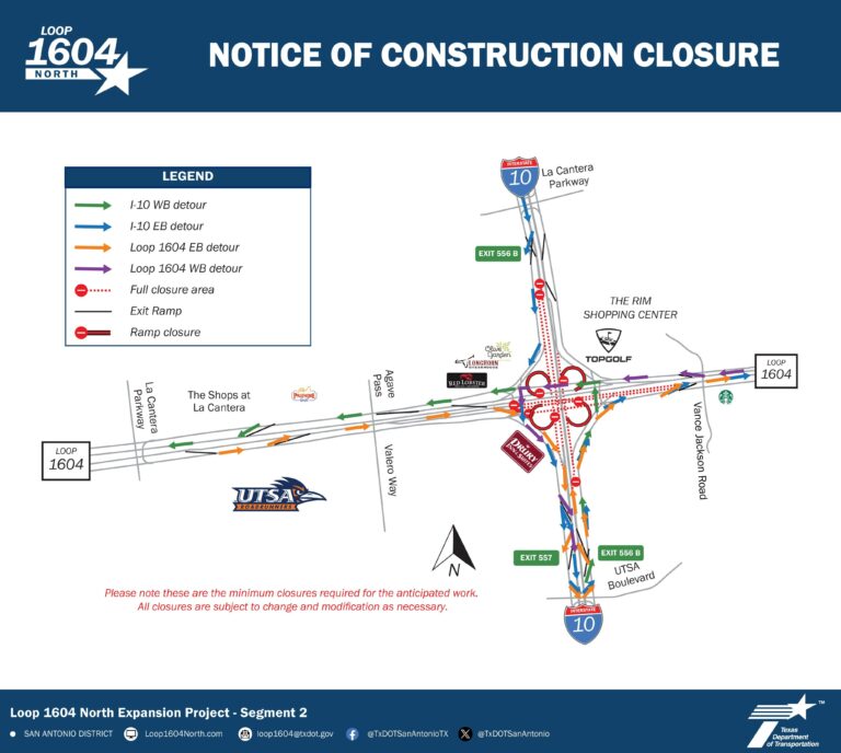 TRAFFIC ALERT: Loop 1604 to partially close again this weekend on NW Side, but reopen Mother’s Day
