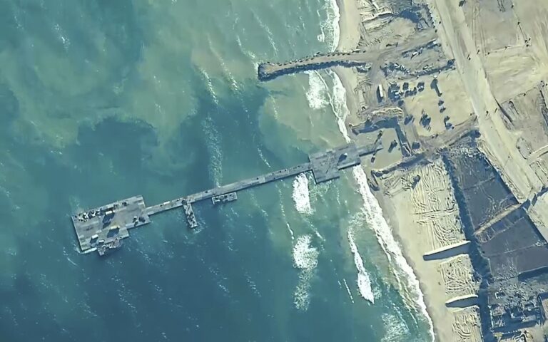 Aid is delivered to Gaza from newly repaired US-built pier, US official says