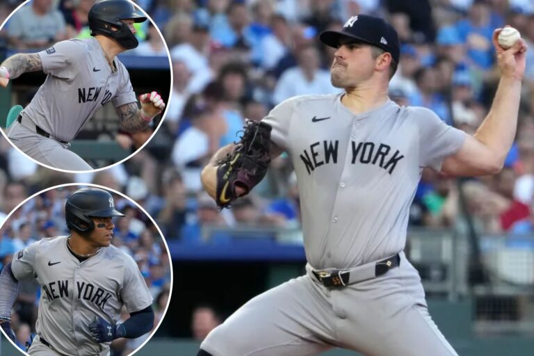 Carlos Rodon tosses gem as Yankees use small-ball to beat Royals