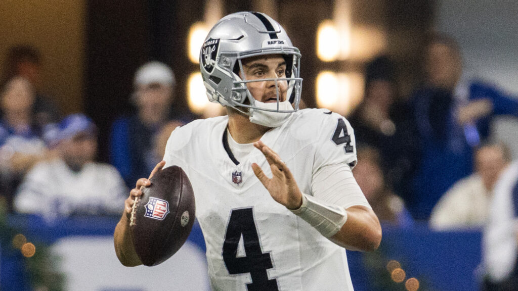 Las Vegas Raiders legend Tim Brown reveals who he could see starting at QB in Week 1 of the 2024 season