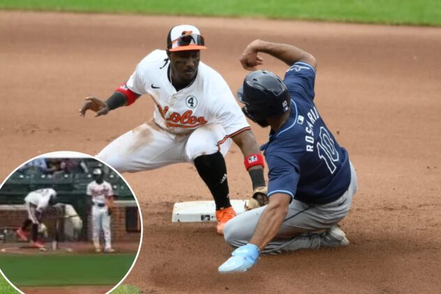 Orioles’ Jorge Mateo in concussion protocol after being hit in helmet by teammate’s bat