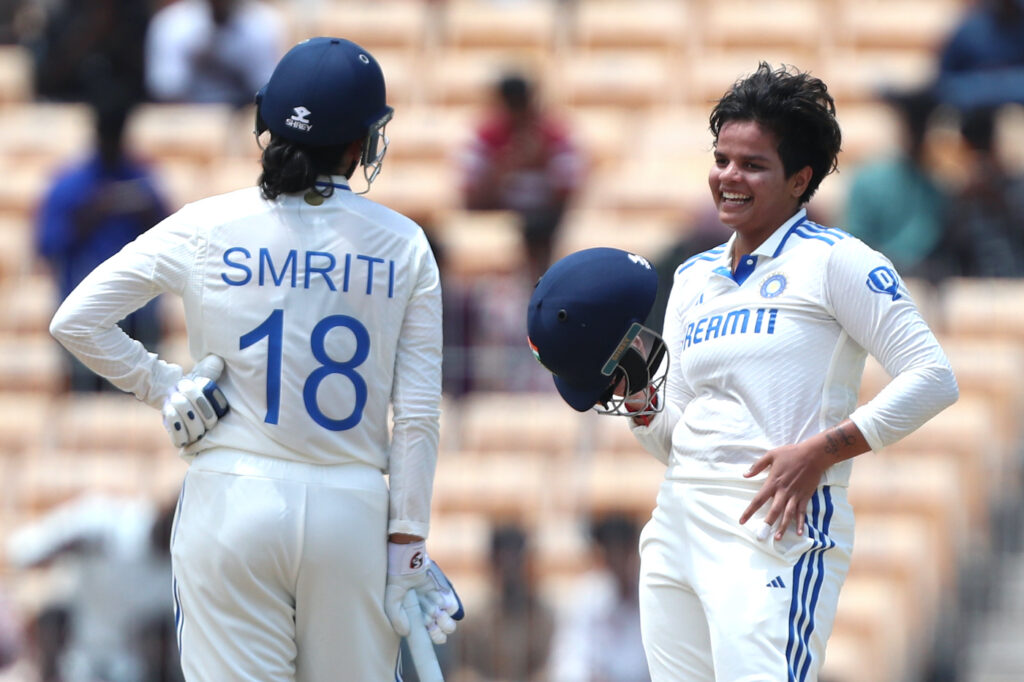 Shafali, Mandhana dominate South Africa on historic opening day in Chennai