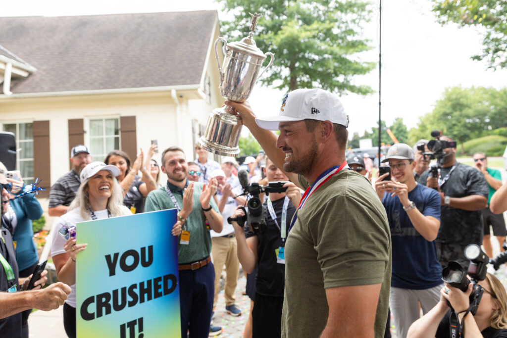 Watch: Bryson DeChambeau tears up after being called the 'people's champion'