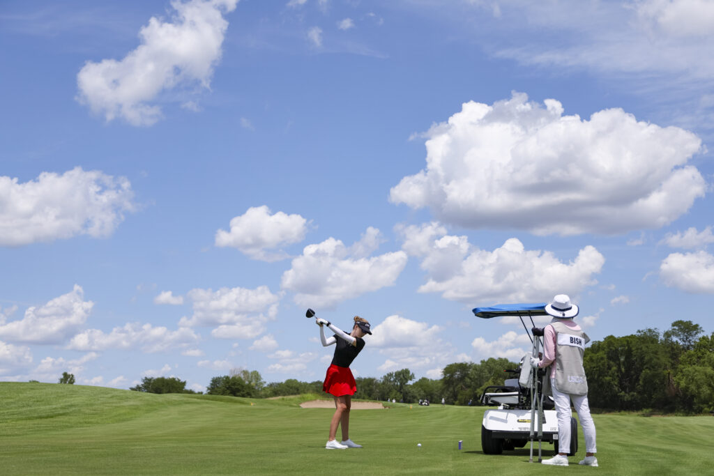 Bailey Bish watched the U.S. Adaptive Open on TV 2 years ago. Now she leads after the opening round