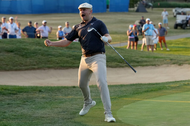 Harry Hall gets first PGA Tour win at 2024 ISCO Championship via 5-way playoff