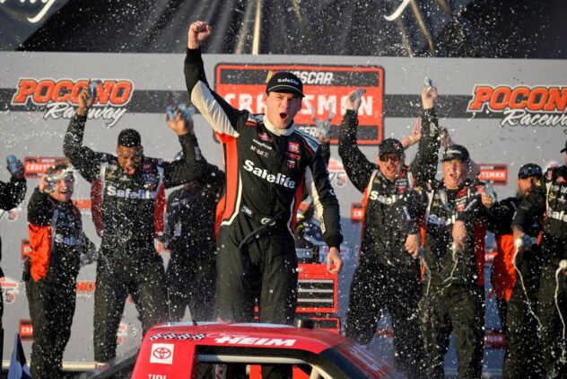 NASCAR Truck Pocono: Heim beats Enfinger in three-lap shootout