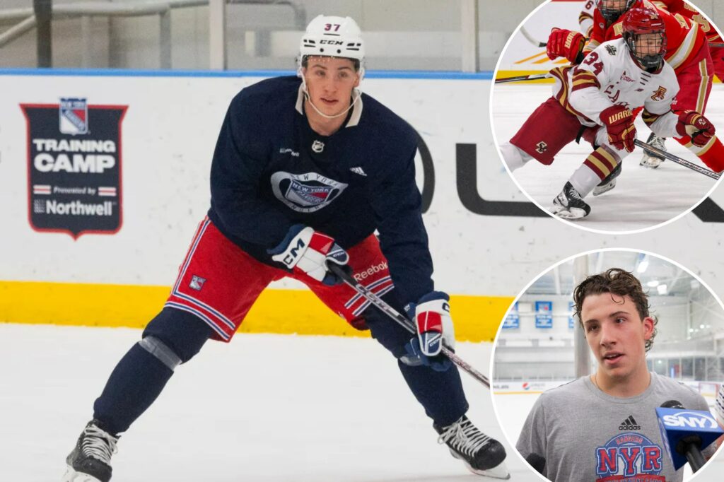 Rangers’ prospect Gabe Perreault postpones pro career for Boston College sophomore campaign