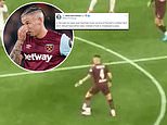 'Seems like he's reinvented himself after his West Ham loan': Kalvin Phillips is mocked by fans as clip of midfielder dwelling on the ball in Manchester City friendly against AC Milan goes viral