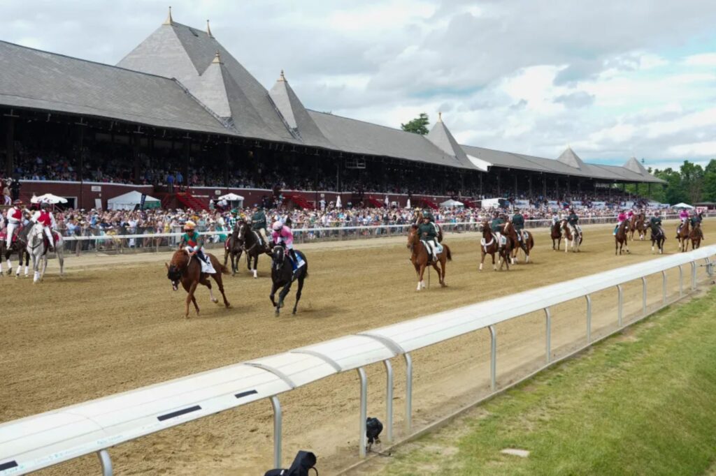 Stitches taking Big Torpedo on Saratoga racing card