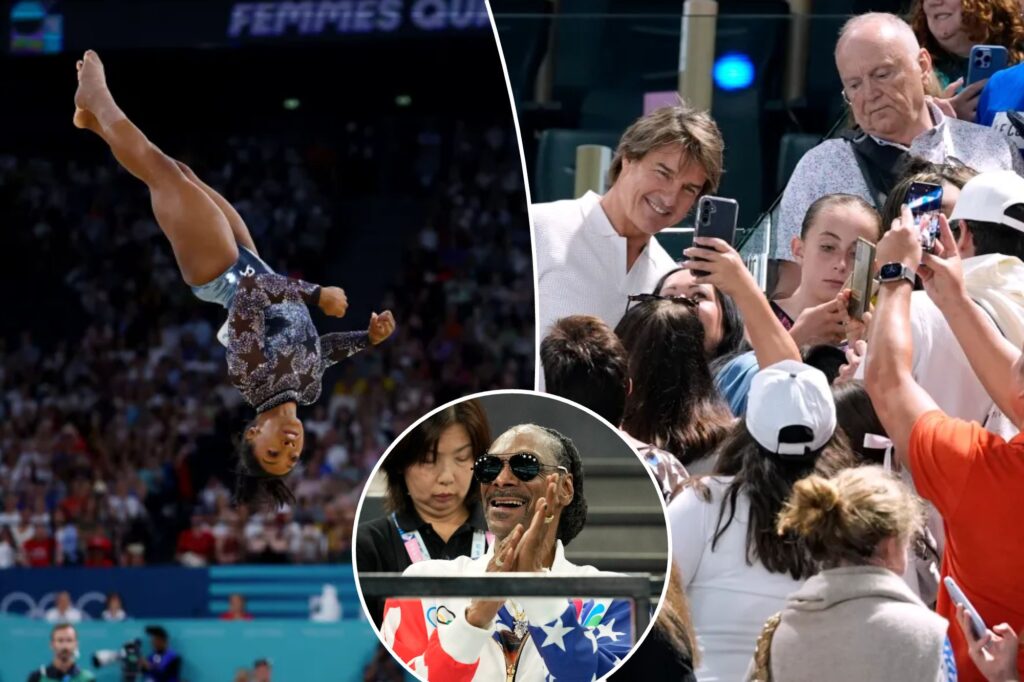 Tom Cruise, Snoop Dogg and other celebrities head to Paris to watch Simone Biles’ return